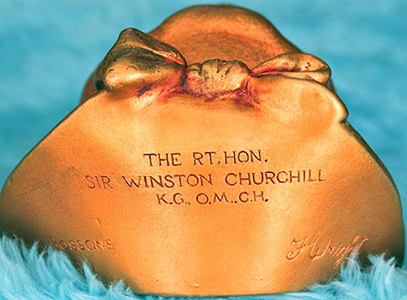 Gilded Winston Churchill Bottom