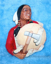 CHEYENNE INDIAN with Red Coat